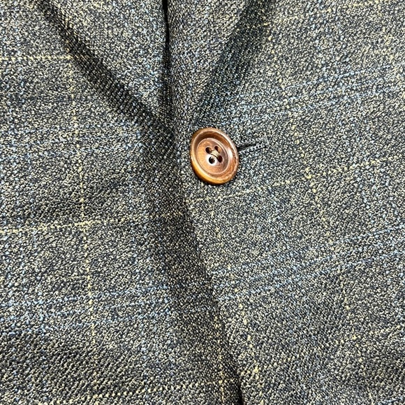Samuelsohn Made in Canada 100% Wool Brown Plaid Classic Sports Coat Blazer EUC - Picture 6 of 15